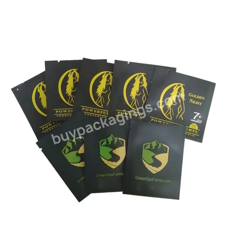 Custom Printing Recyclable Plastic Pill Heat Sealed Mylar Bag Tablet Capsule Foil Pouch Mylar Packaging Bag