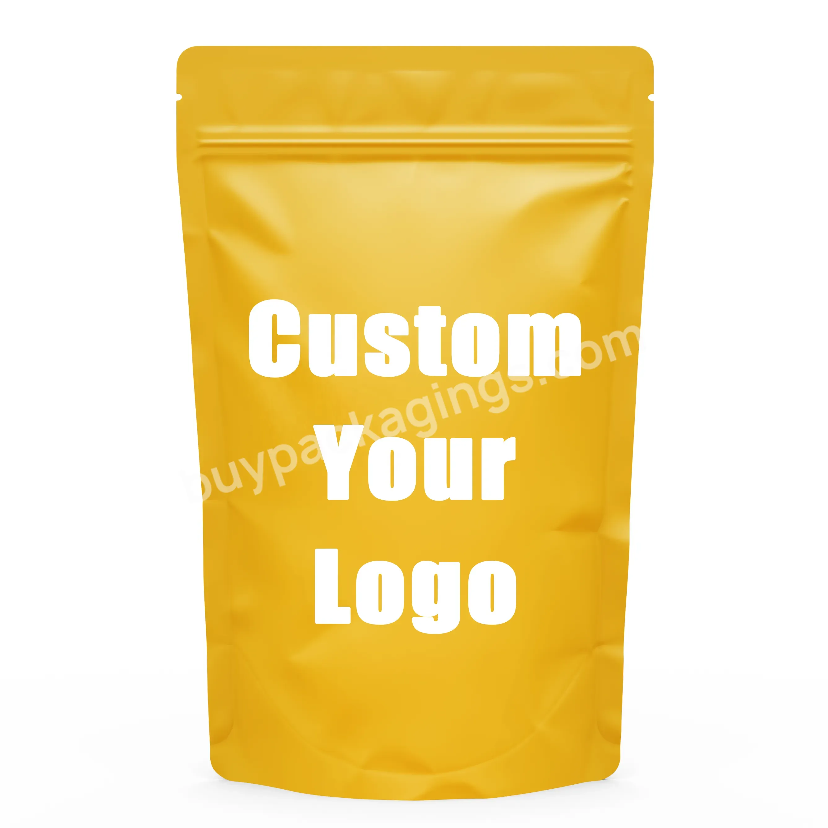 Custom Printing Resealable Zipper Smell Proof Stand Up Pouch Packaging 3.5g/7g/1oz/1lb Mylar Bag