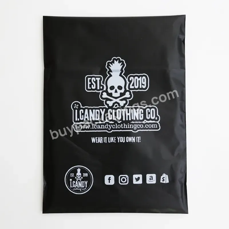 Custom Printing Self-adhesive Courier Delivery Bags Customized White Logo Poly Packing Mailers Shipping Bag For Clothes