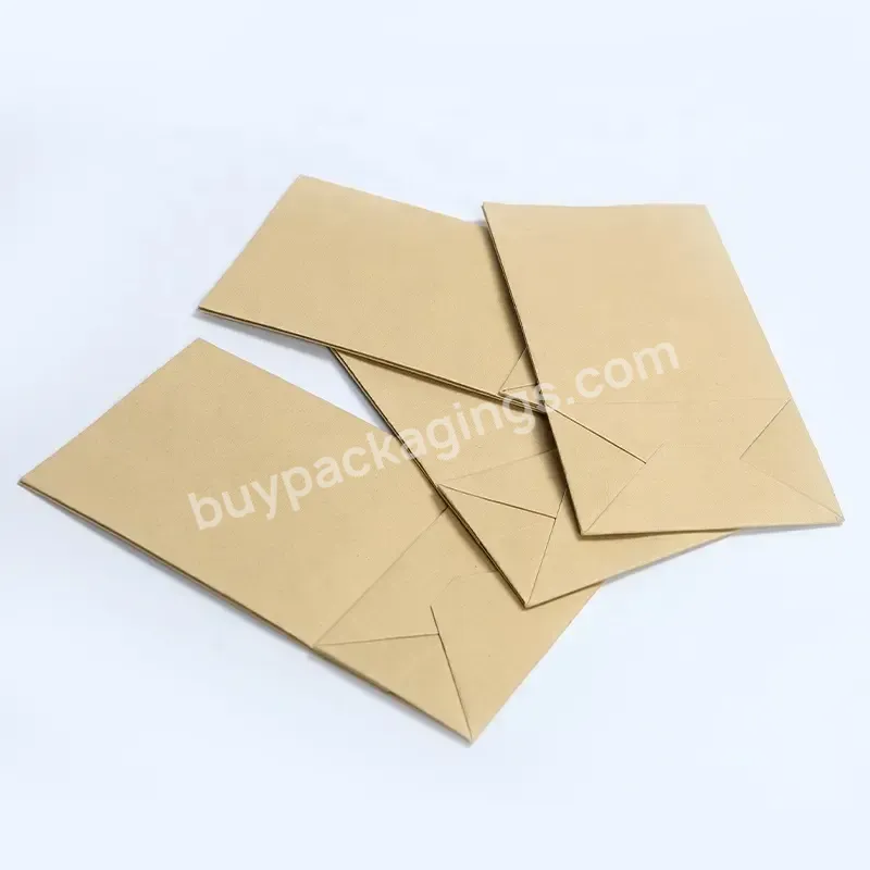 Custom Printing Simple Eco-friendly Kraft Paper Bag Brown Pouch Coffee/ Food Packaging Bag
