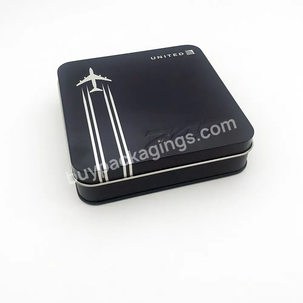Custom Printing Square Wallet Packaging Empty Metal Tin Cans