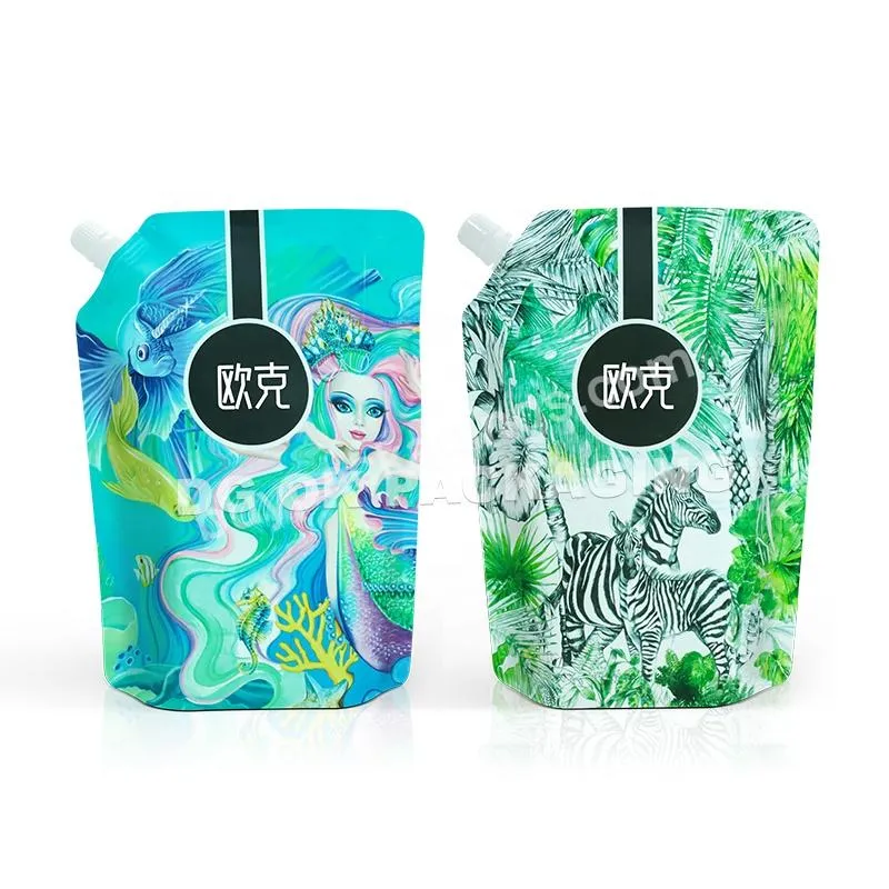 Custom Printing Stand Up Pouch Plastic Portable Foldable Water Bag 4 Liters 4l Spout Pouch Self-supporting Spray Pocket