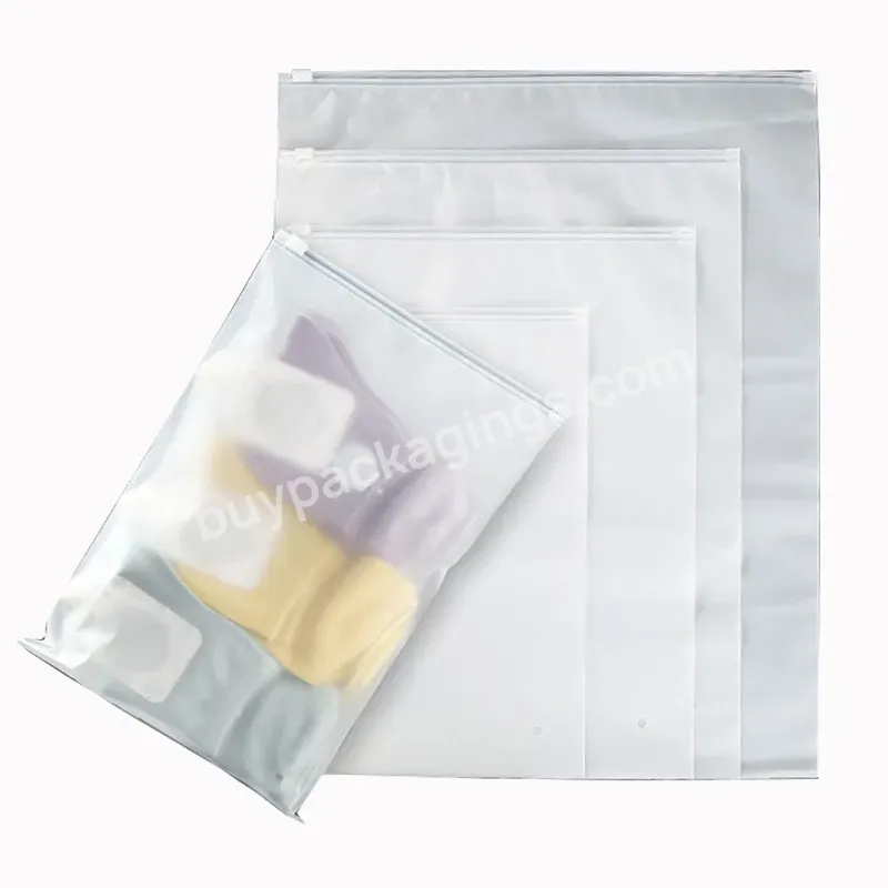 Custom Printing T Shirt Swimwear Frosted Zipper Plastic Packaging Bags For Clothes Pvc Packaging Bags With Ziplock