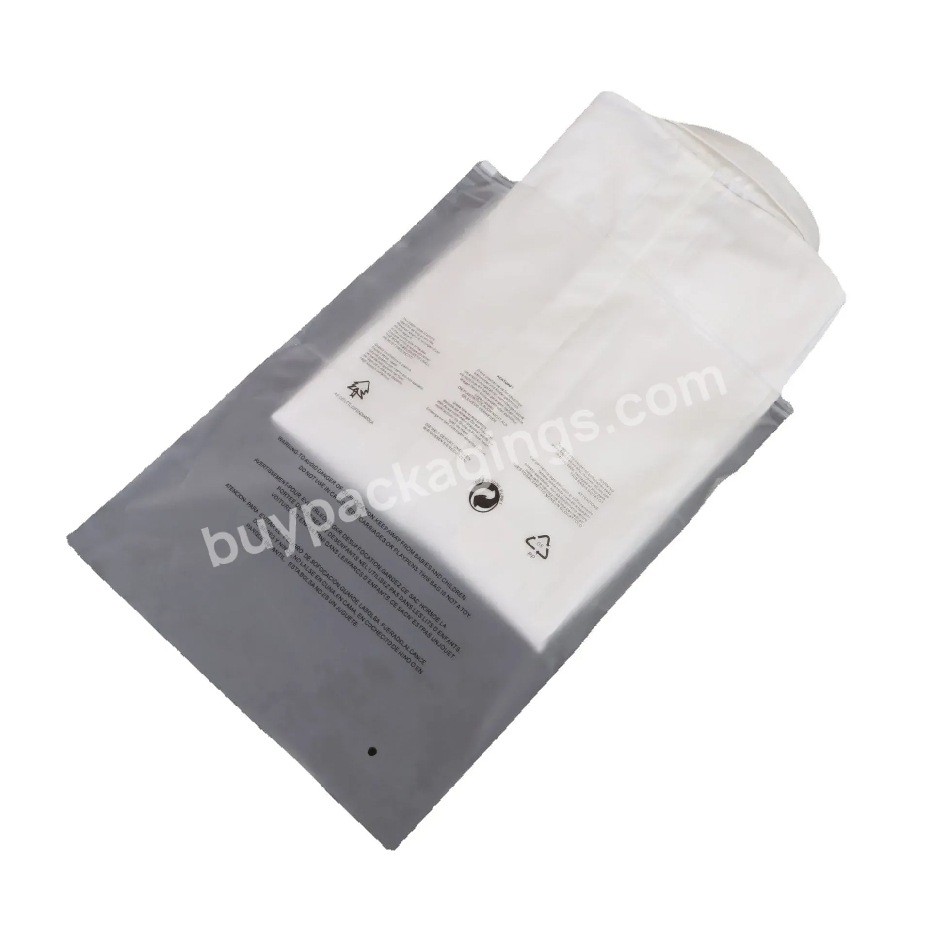 Custom Printing T Shirt Swimwear Self Sealing Slider Frosted Zipper Plastic Packaging Bags For Clothes