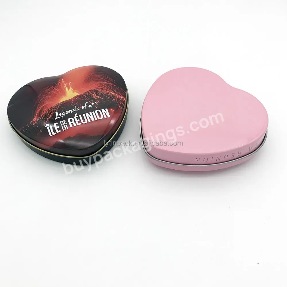 Custom Printing Valentine's Day Tin Heart Shaped Containers