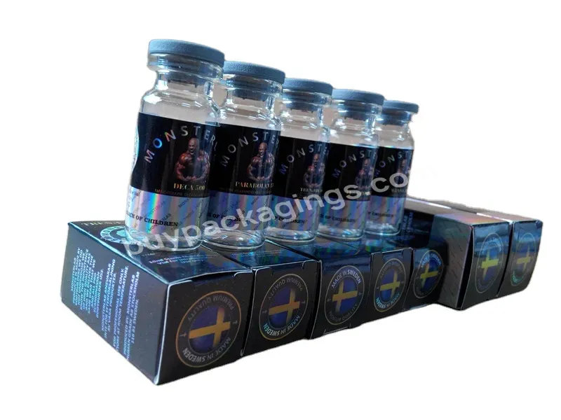 Custom Printing Vial Packaging Paper Box Steroid Labels 10ml Vial Boxes