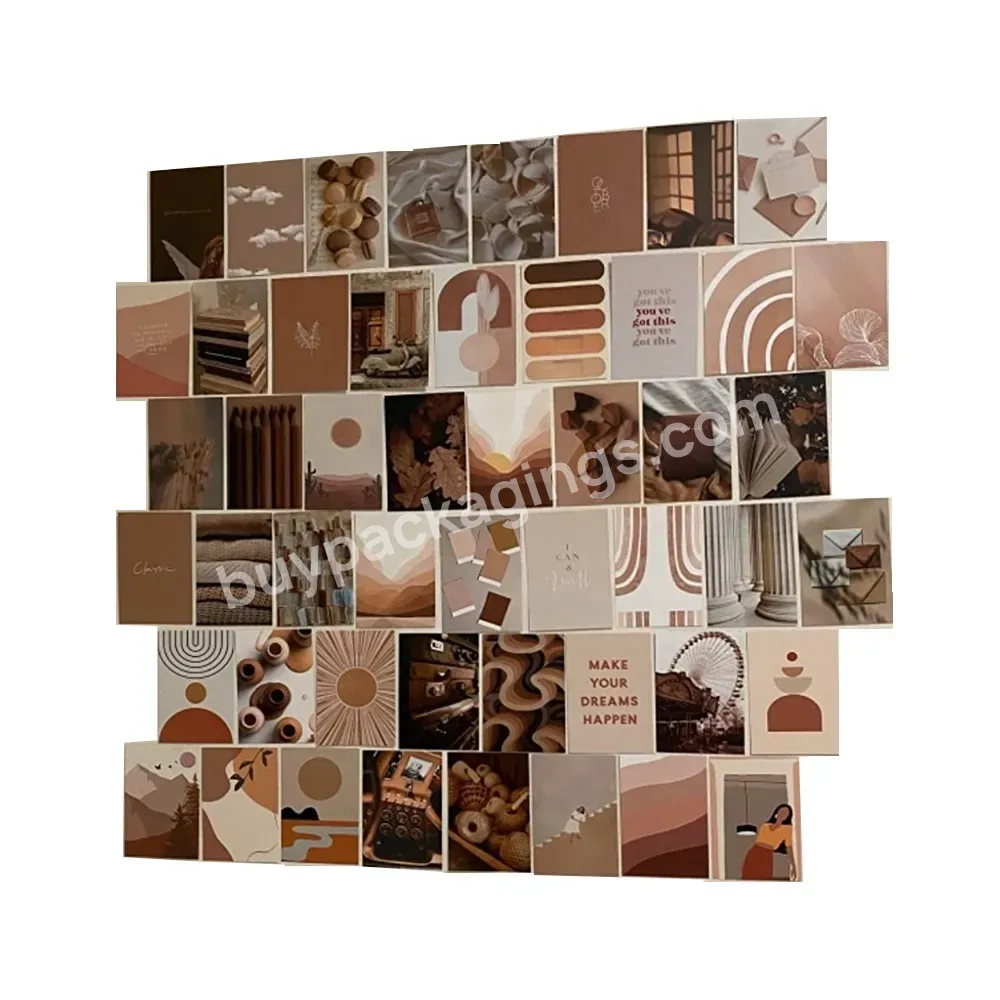 Custom Printing Wall Collage Kit Photo 4x6 Inch 50pcs Cards Room Decor Aesthetic Collage Kit For Wall