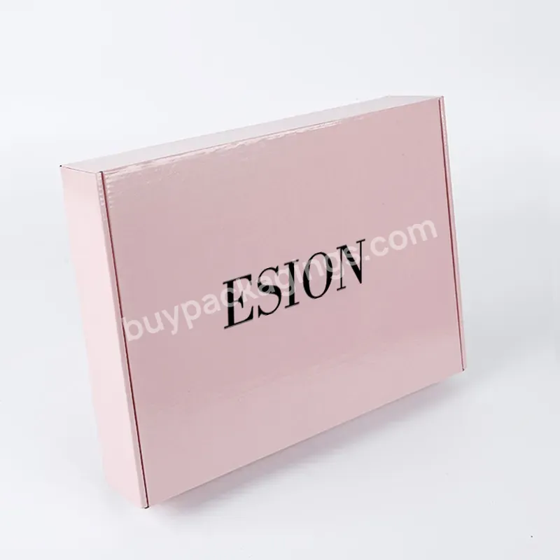 Custom Printing White Pink Corrugated Mailer Mailing Clothing Shoes Underwear Packaging Paper Shipping Boxes