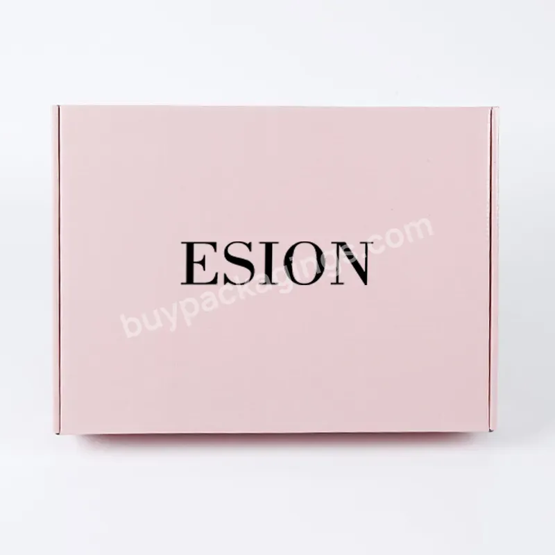 Custom Printing White Pink Corrugated Mailer Mailing Clothing Shoes Underwear Packaging Paper Shipping Boxes