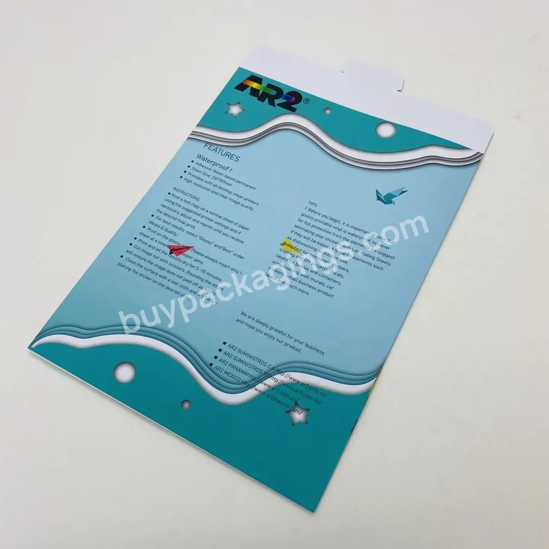 Custom Printing Wholesale Color Cardboard Waxed Mailer Card Paper Envelope With Slot