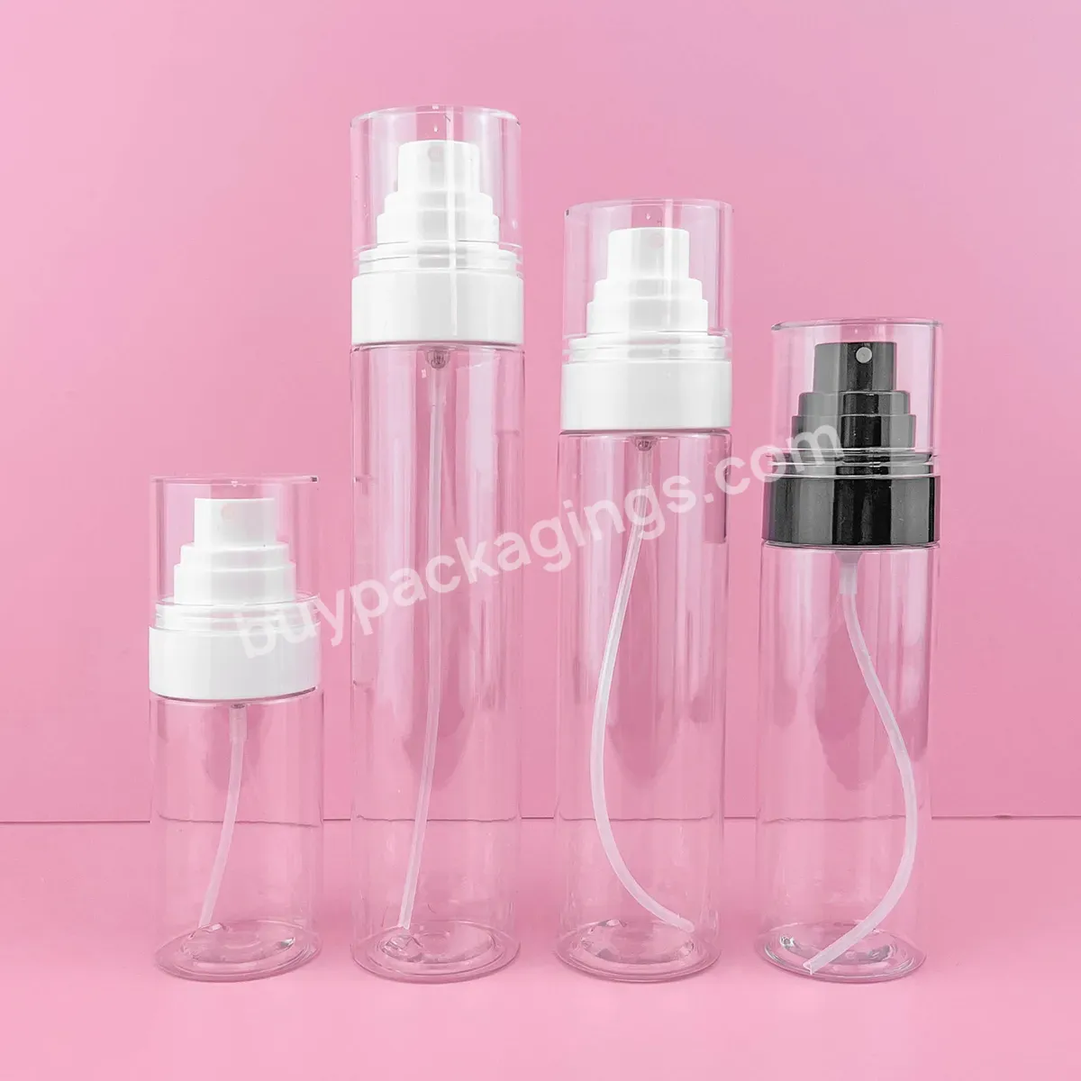 Custom Prints Wholesale Plastic Bottle Glossy/matte Pink Color Cosmetic Bottle For Mist Spray Bottles Containers And Packaging