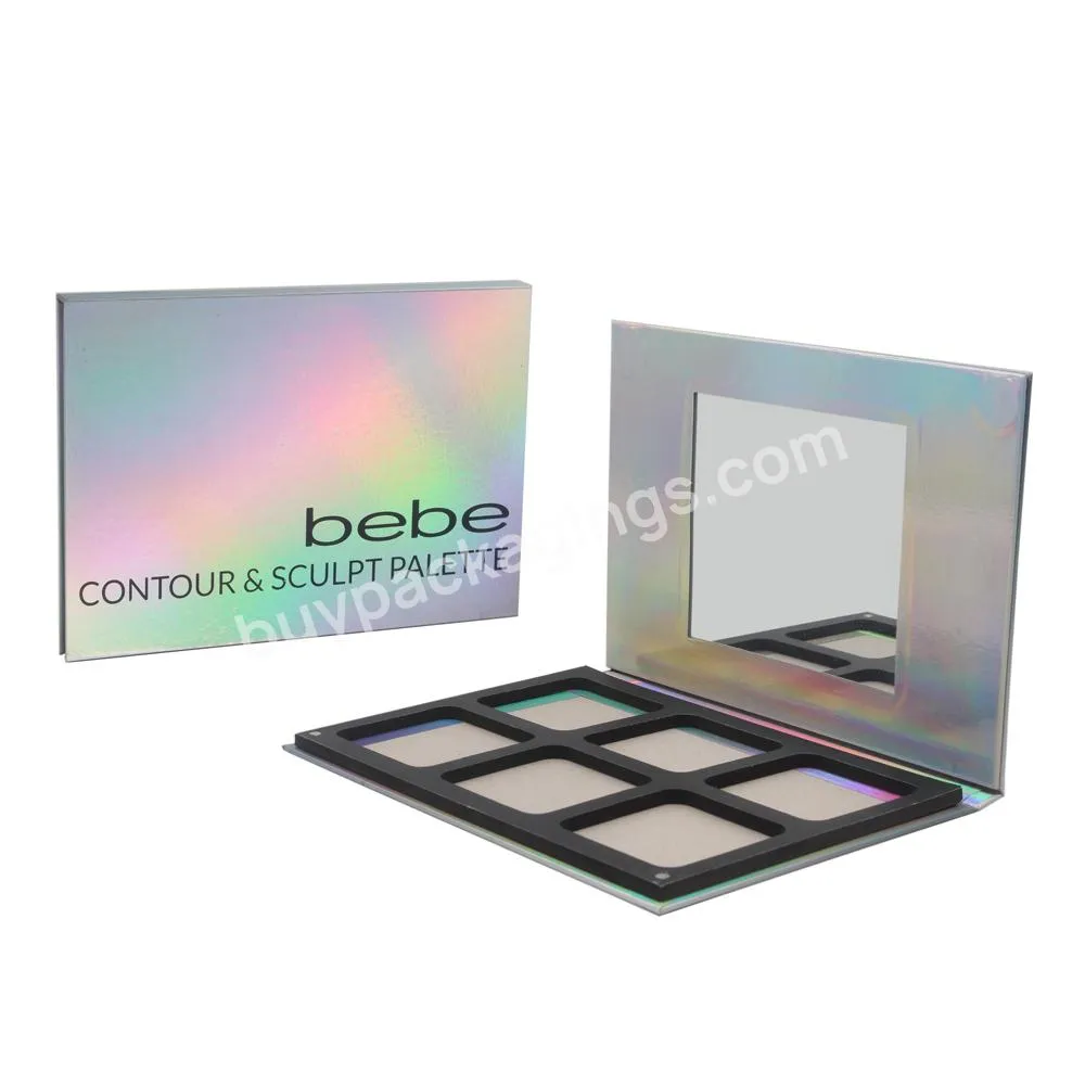 Custom Private Label Empty   Makeup Eye Shadow Packaging Paper Unique Cardboard Magnetic Eyeshadow Palette Packaging