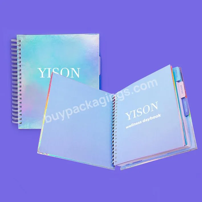 Custom Private Label Glitter Holographic Journal Planner Dividers Undated Diary Planner Notebook