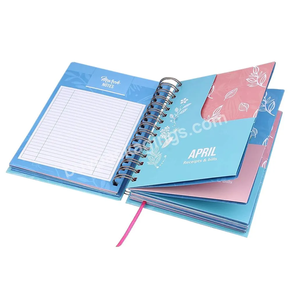 Custom  Private Label Organizer Budget Binder Planner Notebook With Envelopes