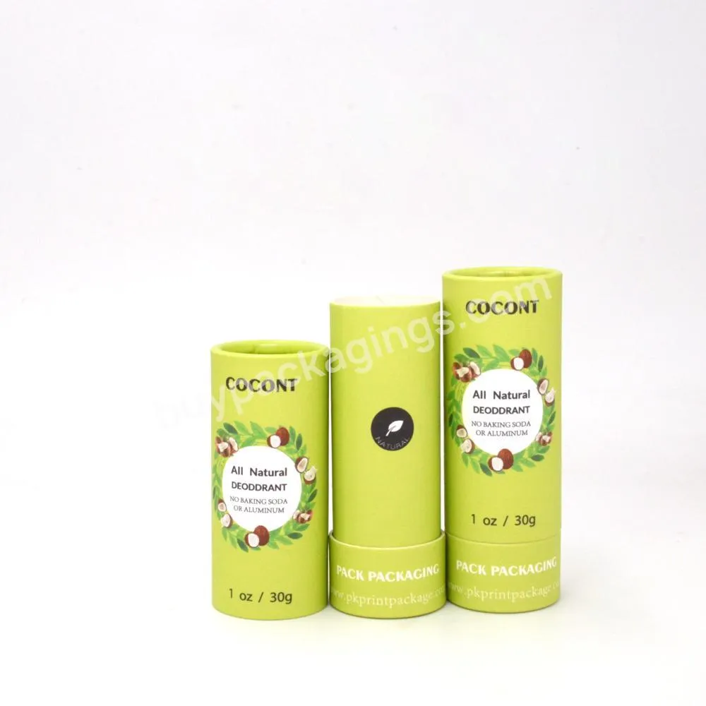 Custom private label push up paper cylinder package deodorant container glow stick cardboard tubes packaging