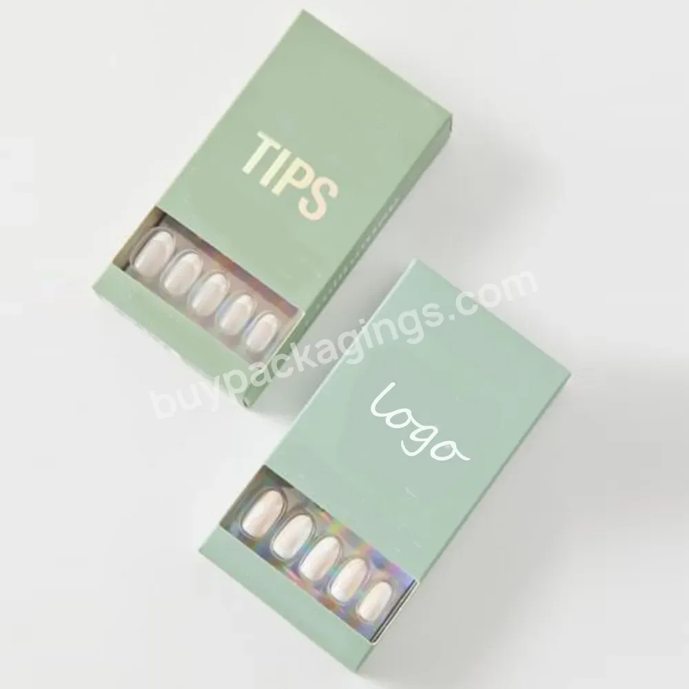 Custom Private Logo New Design False Nail Packaging Empty Paper Box Press On Nails Packaging Box For False Nail