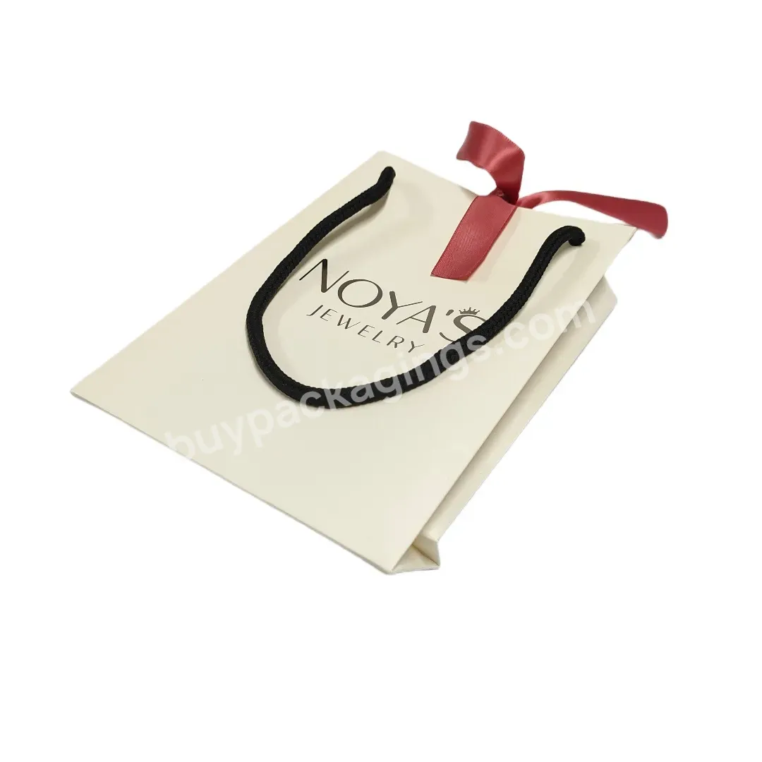 Custom Private Logo Printed Luxury Pattern Paper Handbags For Gift Packaging
