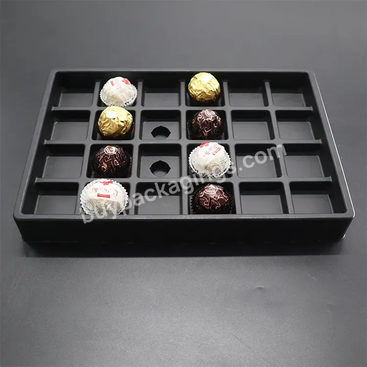 Custom Ps Black Candy Blister Box Chocolate Plastic Packaging Tray With Plastic Tray