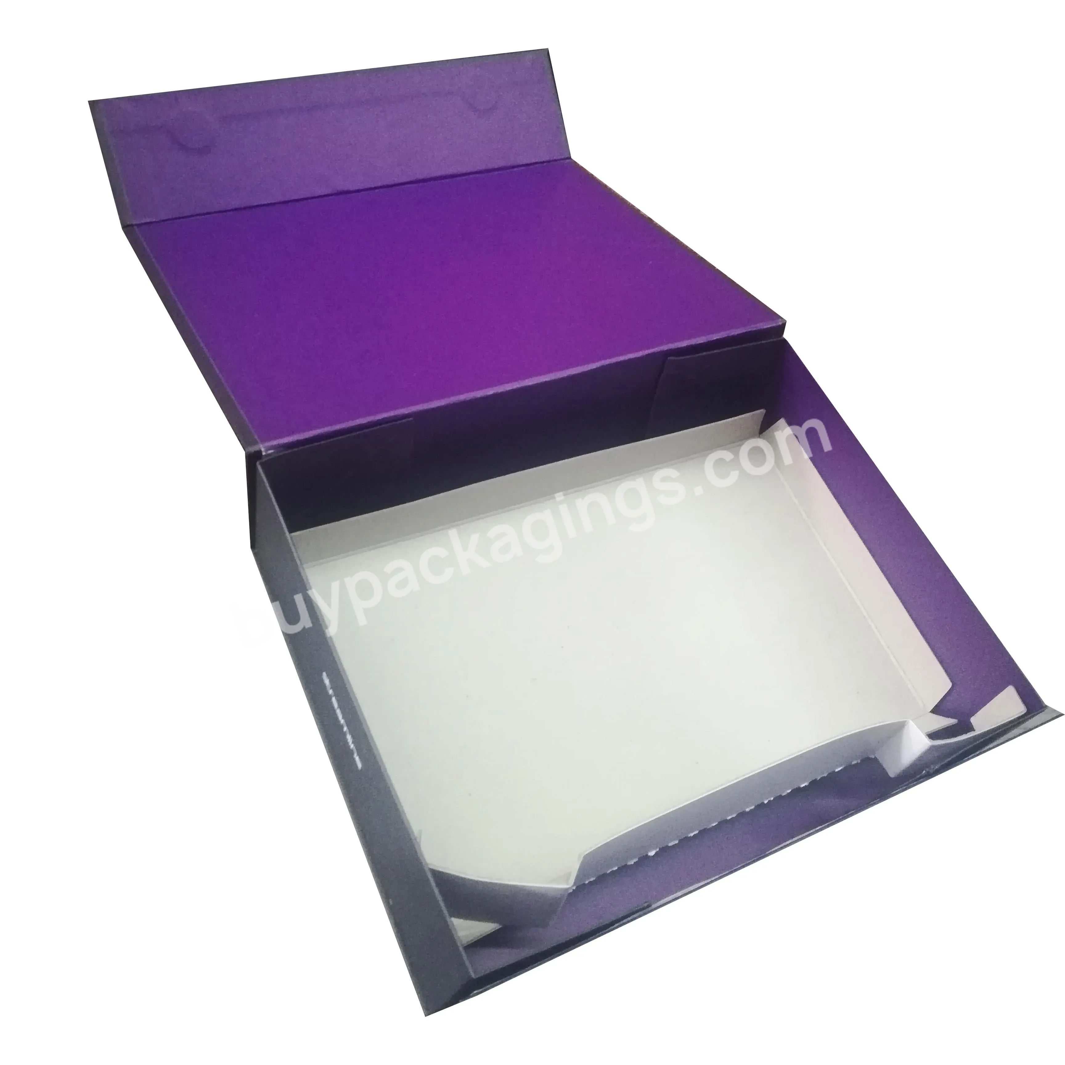 Custom Purple Rigid Magnetic Closure Gift Box Wholesale