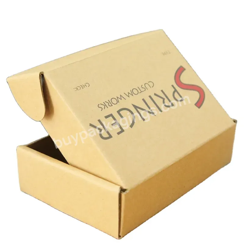 Custom Recyclable Brown Kraft Corrugated Box Customized Kraft Paper Shipping Packaging Box