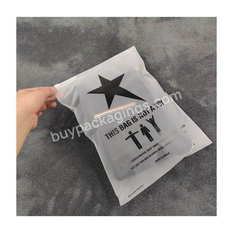 Custom Recyclable Clothes Packing Plastic Zipper Bag,Packing Bag For T Shirt/hoodies