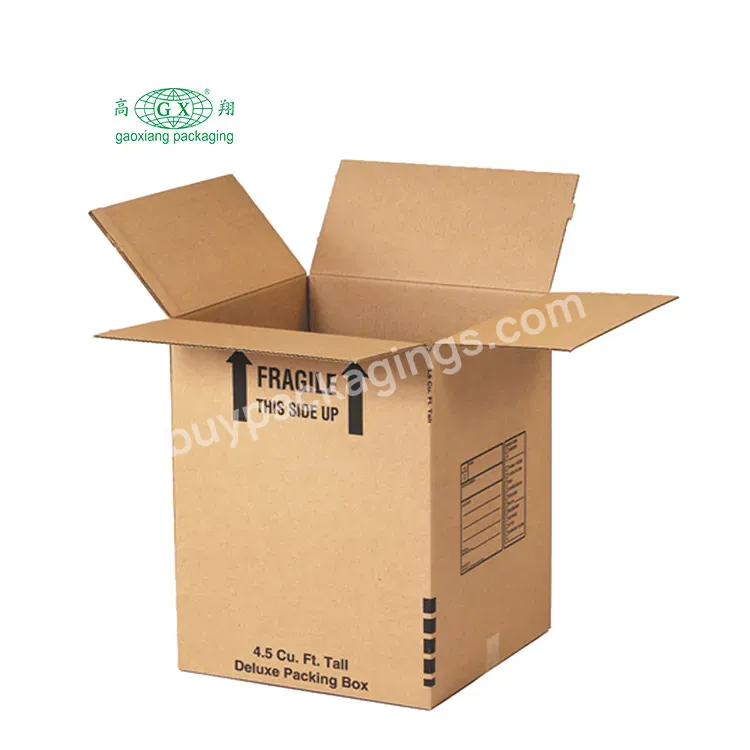 Custom Recyclable Heavy Duty Durable Double Walls Corrugated Moving Shipping Storage Carton Boxes Packaging Boxes