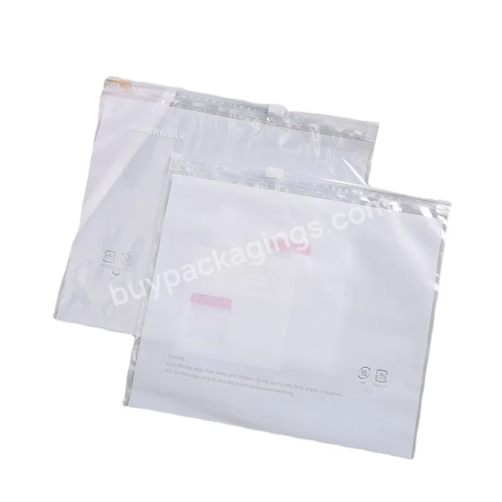 Custom Recyclable Packaging Bags Frosted Made Plastic Bag With Zipper Hoodie Ziplock Bags For Clothes Brand Logo Matte Zip Pouch