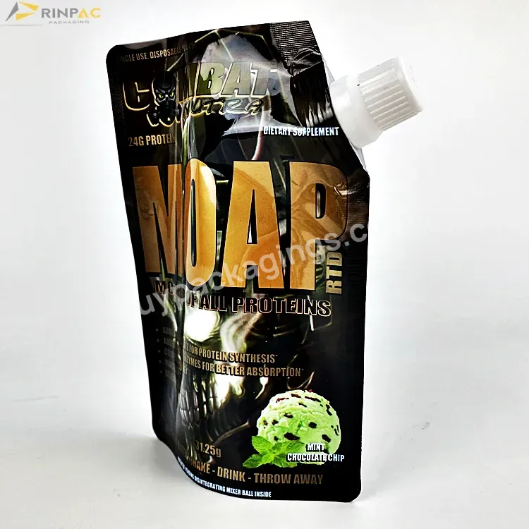 Custom Recyclable Plastic Mylar Bag Zip Lock Pouch Laminated Milk Water Drinks Poly Liquid Packaging