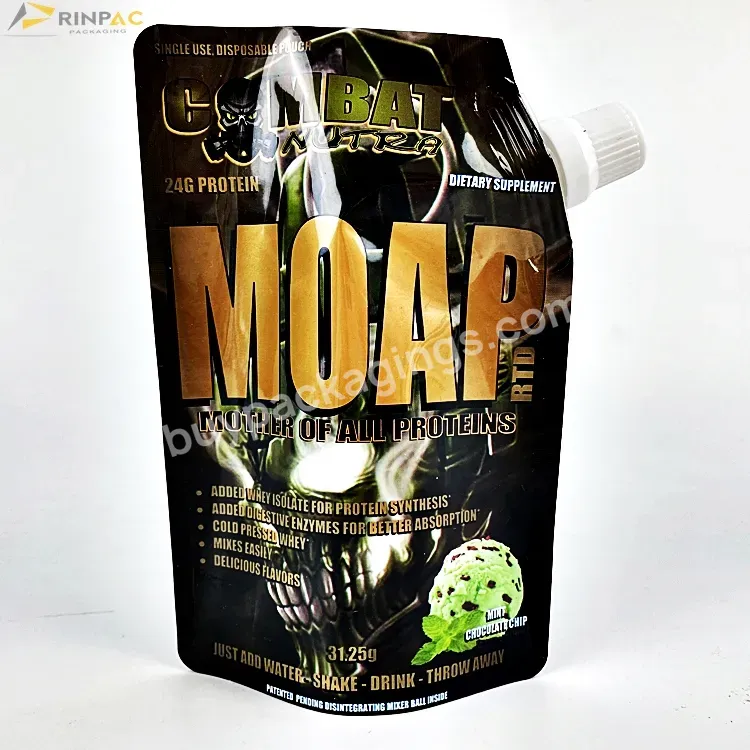 Custom Recyclable Plastic Mylar Bag Zip Lock Pouch Laminated Milk Water Drinks Poly Liquid Packaging