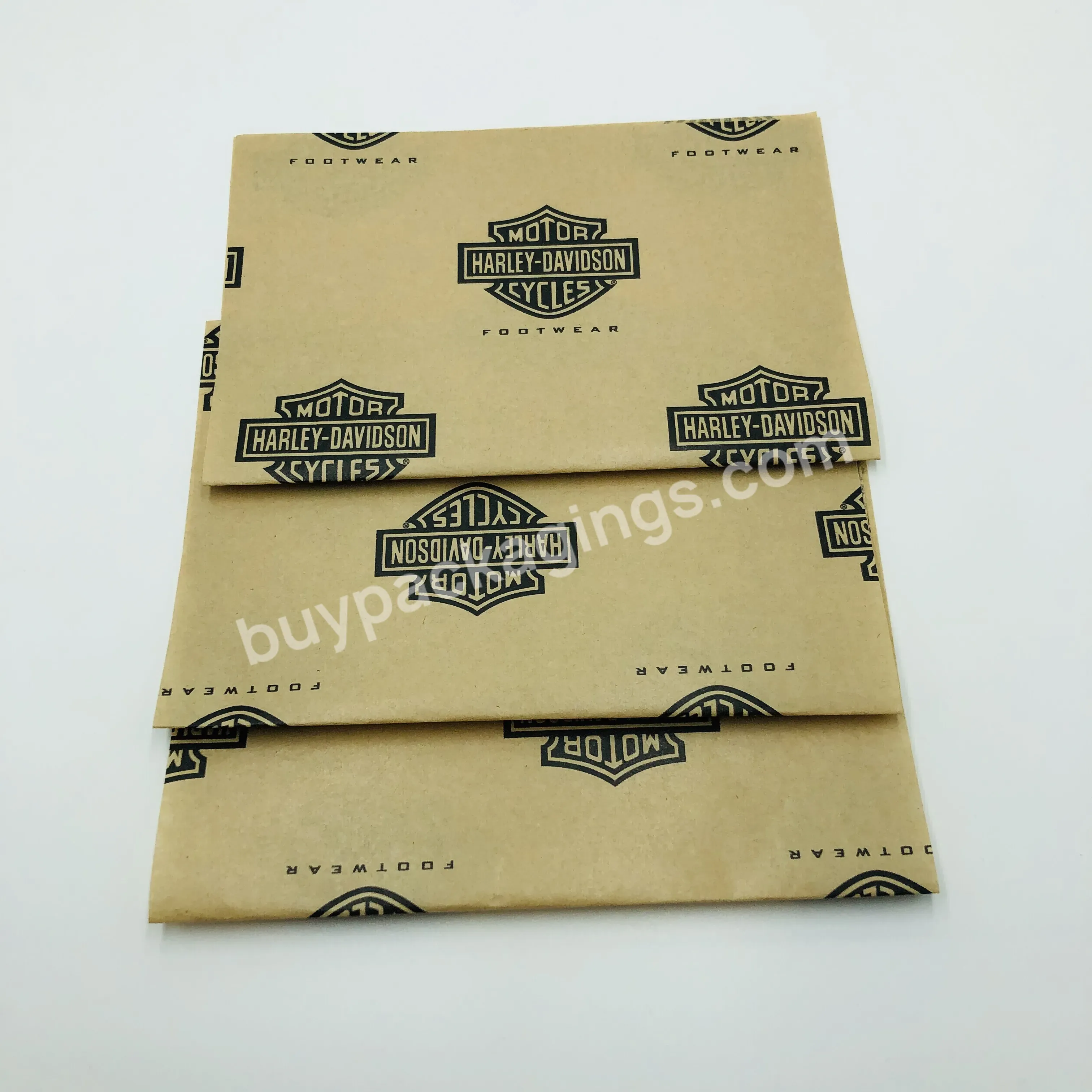 Custom Recycled Biodegradable Printed Logo Brand Name Brown Kraft Paper Wrapping Paper