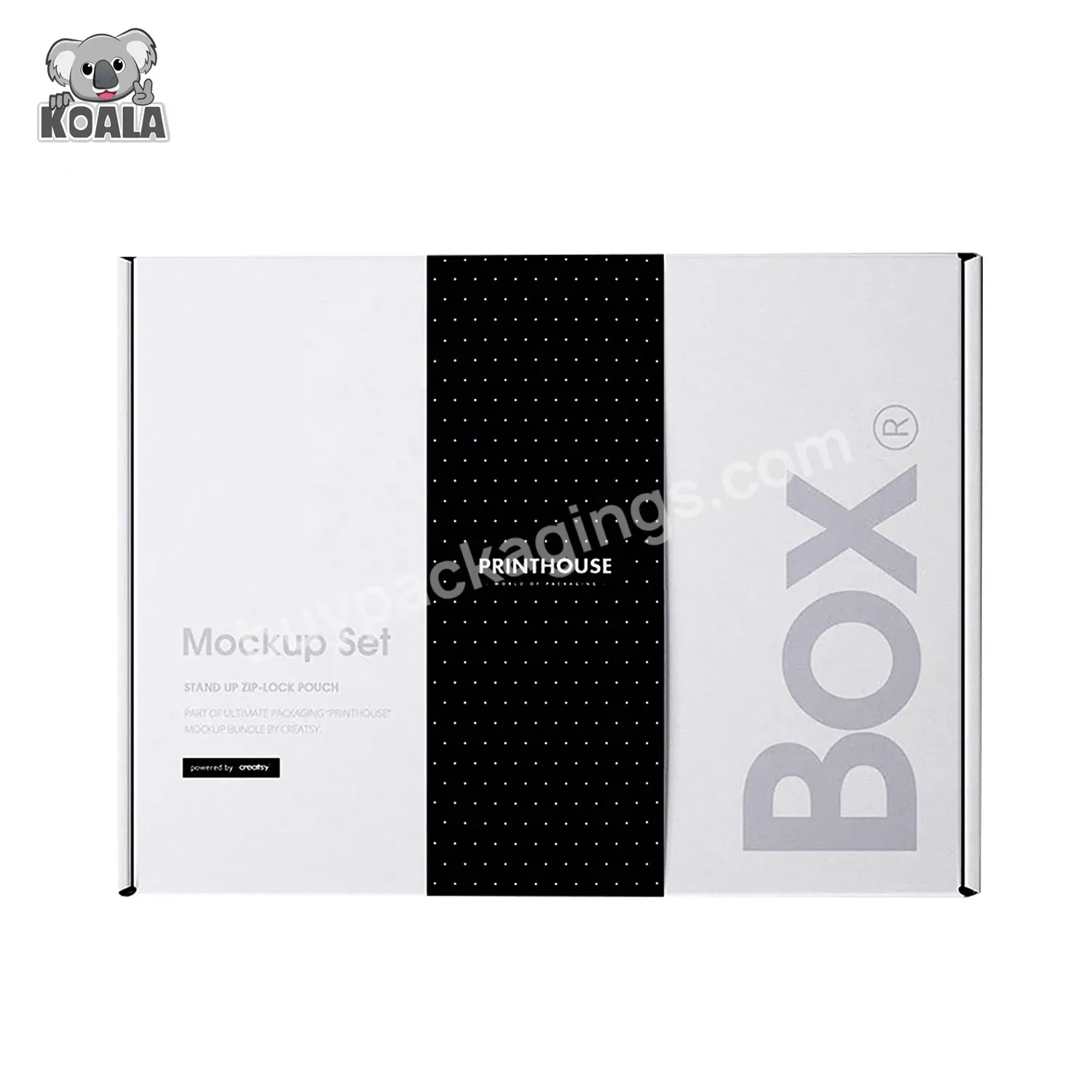 Custom Recycled Biodegradable Small Square Folding Corrugated Clothing Packing Kraft White Paper Mailer Shipping Box
