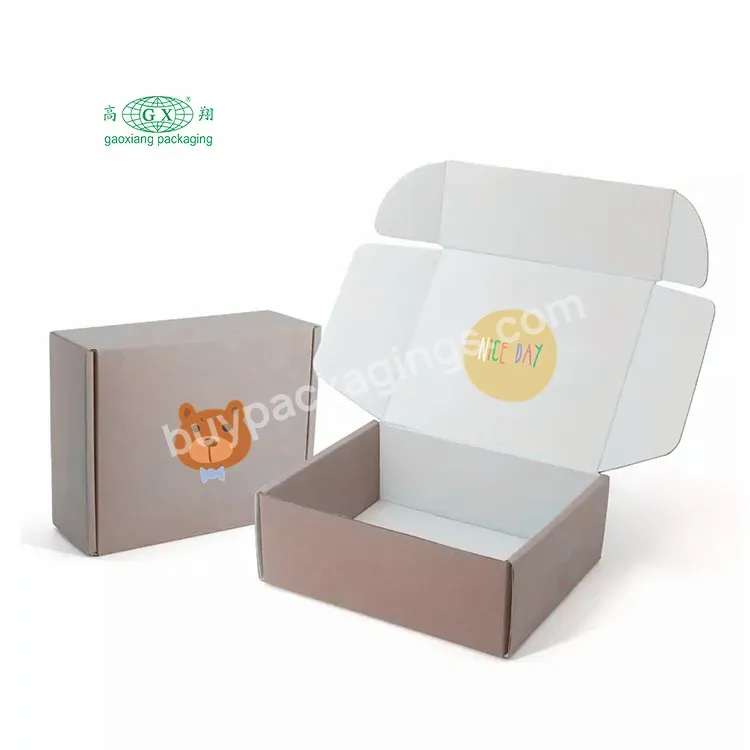 Custom Recycled Corrugated Packaging Boxes Gift Square Paper Box For Clothing Mailer Shipping Packing