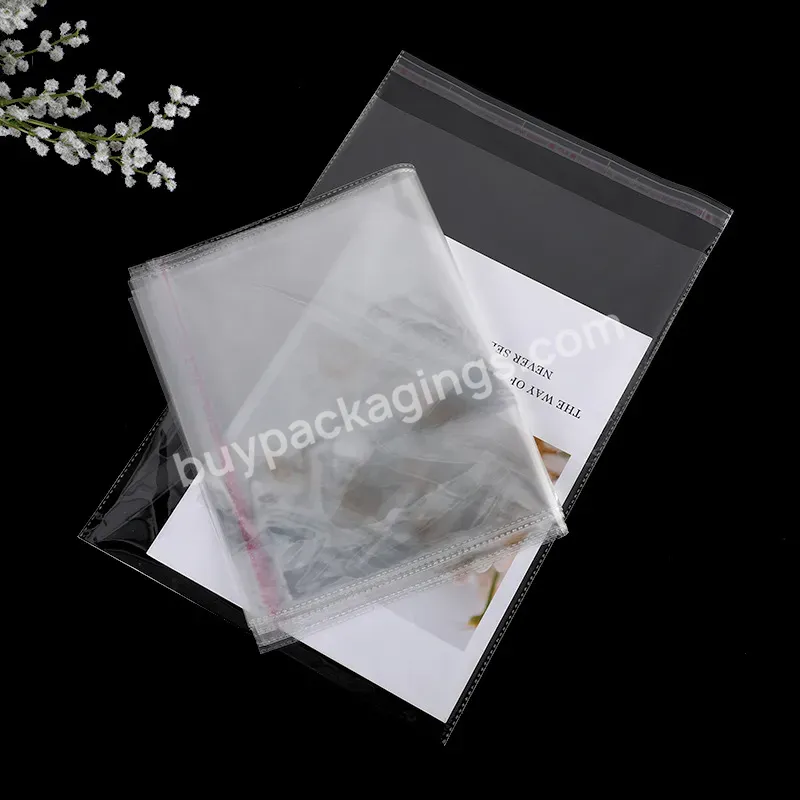 Custom Recycled Garment Clothes Clear Self Adhesive Seal Plastic Bags Resealable Opp Bag Logo With Custom Printing