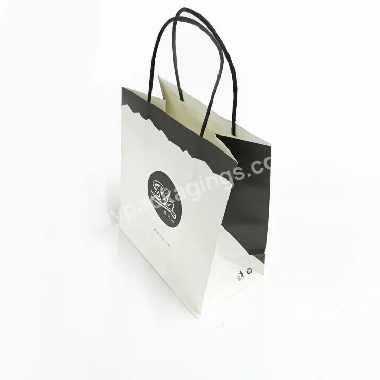 Custom Recycled Luxury Kraft Paper Printed Logo Shopping Packaging Paper Bag With Handle