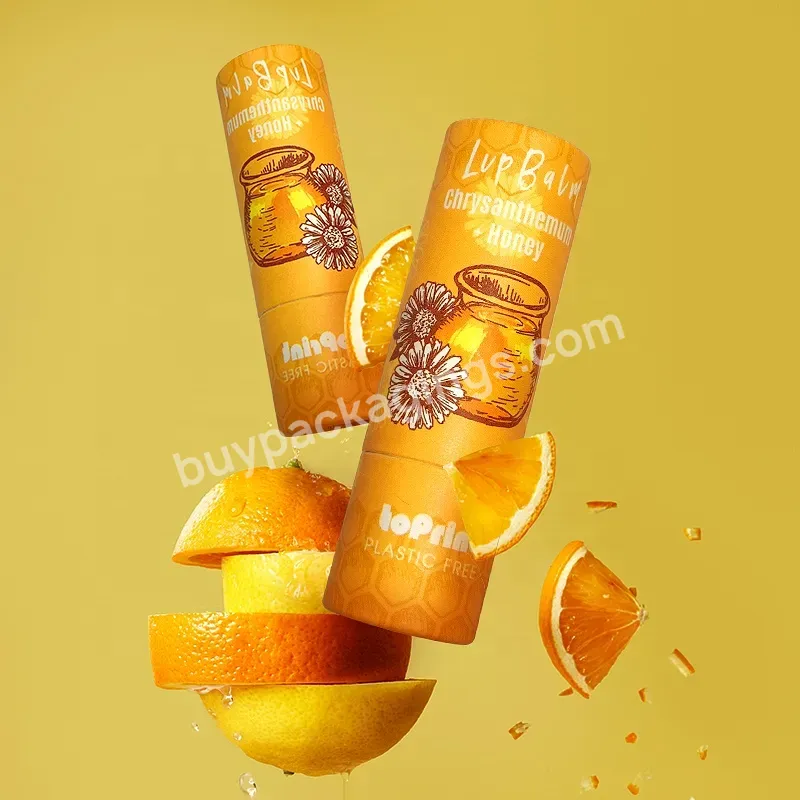 Custom Recycled Round Push Up Kraft Paper Tubes For Deodorant Stick Lip Balm Packaging