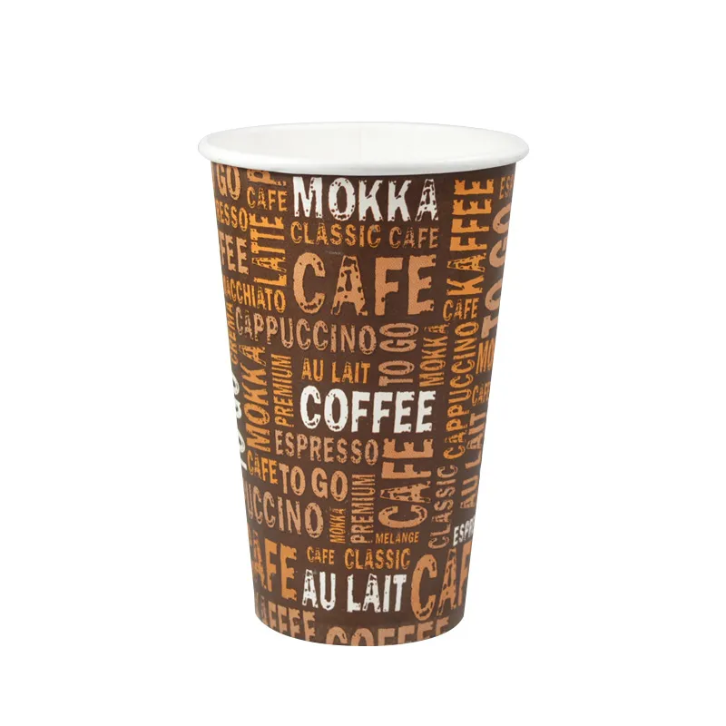 Custom Recycling Disposable Double Wall Kraft White Paper Coffee Tea Paper Coffee Cups