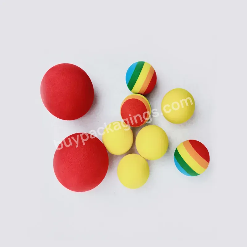 Custom Red And Blue Color 60mm Diameter Ball Gun Shooting Eva Foam Balls