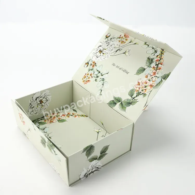 Custom Red Closure Box Design Folding Paper Perfume Magnetic Gift Box With Ribbon