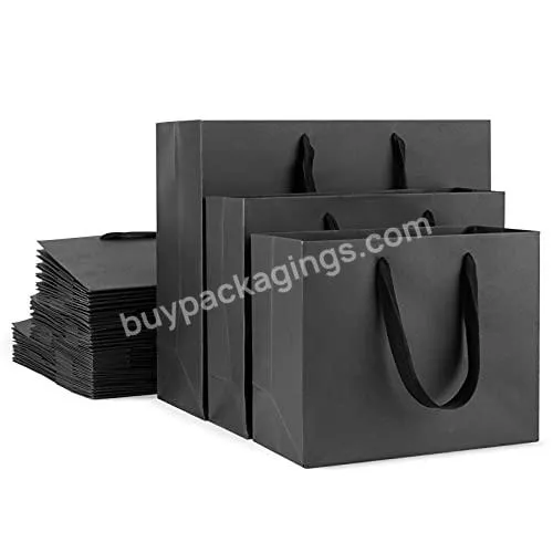 Custom restaurant food delivery take out packaging bag design your own logo flat handle take away carry brown kraft paper bag