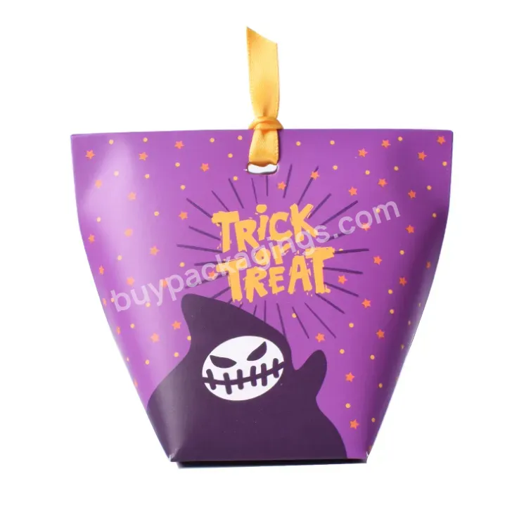 Custom Retail Packaging Gift Carry Bags Boutique Paper Bags Evil Little Pumpkin Halloween Box Paper Boxes Gift Paper Box
