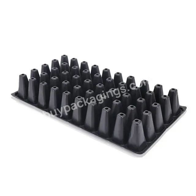 Custom Reusable Black 105 Deep Cell Vegetable Agricultural Garden Seeding Nursery Trays With Hole