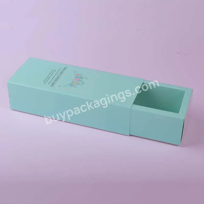 Custom Reusable High Quality Empty Chocolate Box Slide Gift Packaging Box Paper Box Kraft Paper Recyclable Uv Coating Varnishing