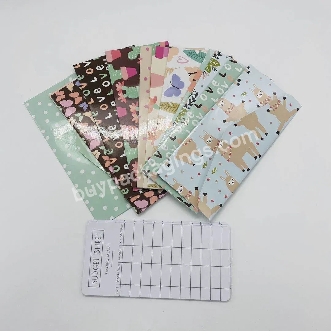 Custom Reusable Pack Money White Gift Paper Budget Planner Envelopes For Cash Saving Wallet Organizer Gifts