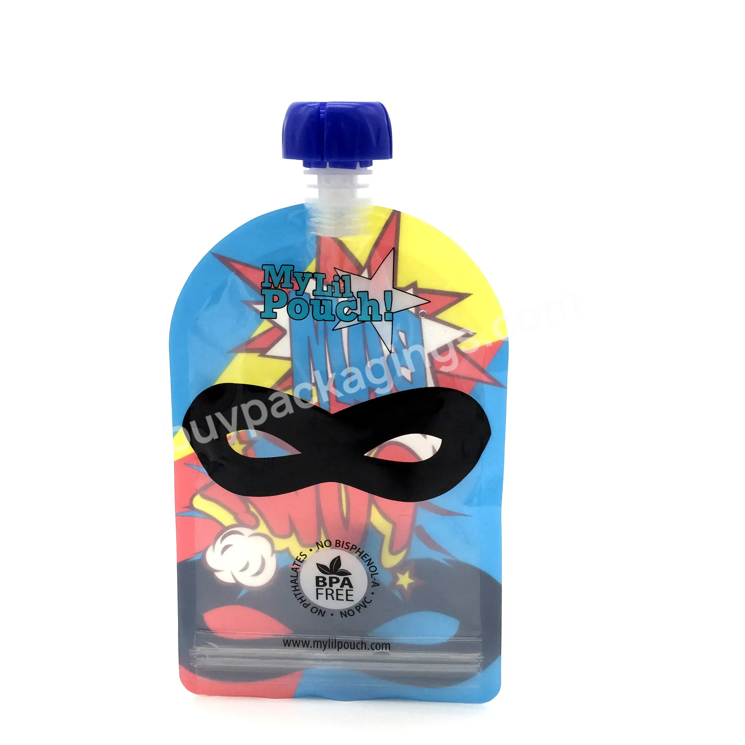 Custom Reusable Stand Up Plastic Liquid Fruit Juice Doypack Packaging Biodegradable Spout Pouch Bag Drink Pouches With Spout
