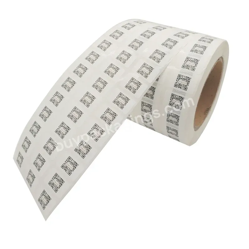 Custom Roll Adhesive Qr Code Label Sticker Roll Custom