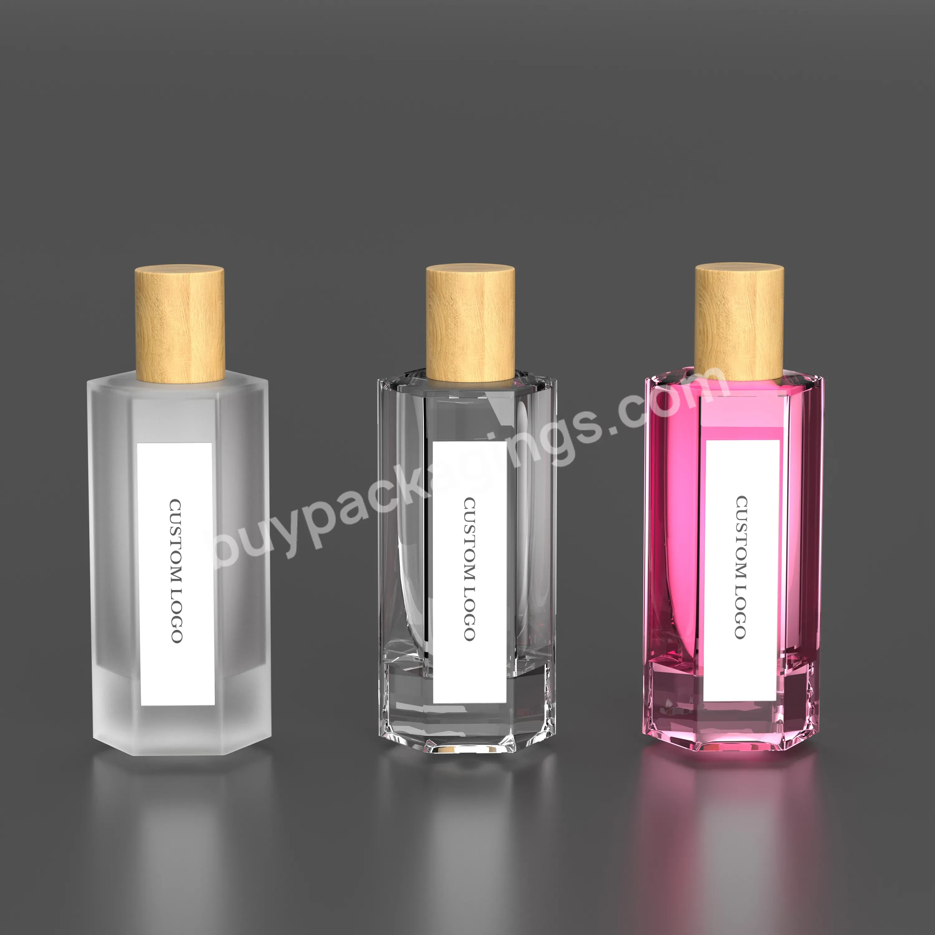 Custom Round Empty Clear Botol Parfum Fragrance Glass Perfume Bottle 30ml 50ml 100ml Perfume Spray Glass Bottles With Cap