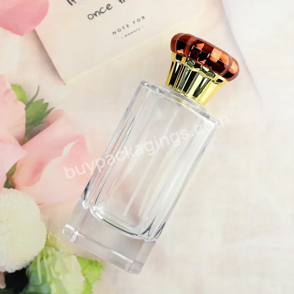 Custom Round Glass Perfume Bottles Luxury Cylinder Cosmetic Bottles With Pump