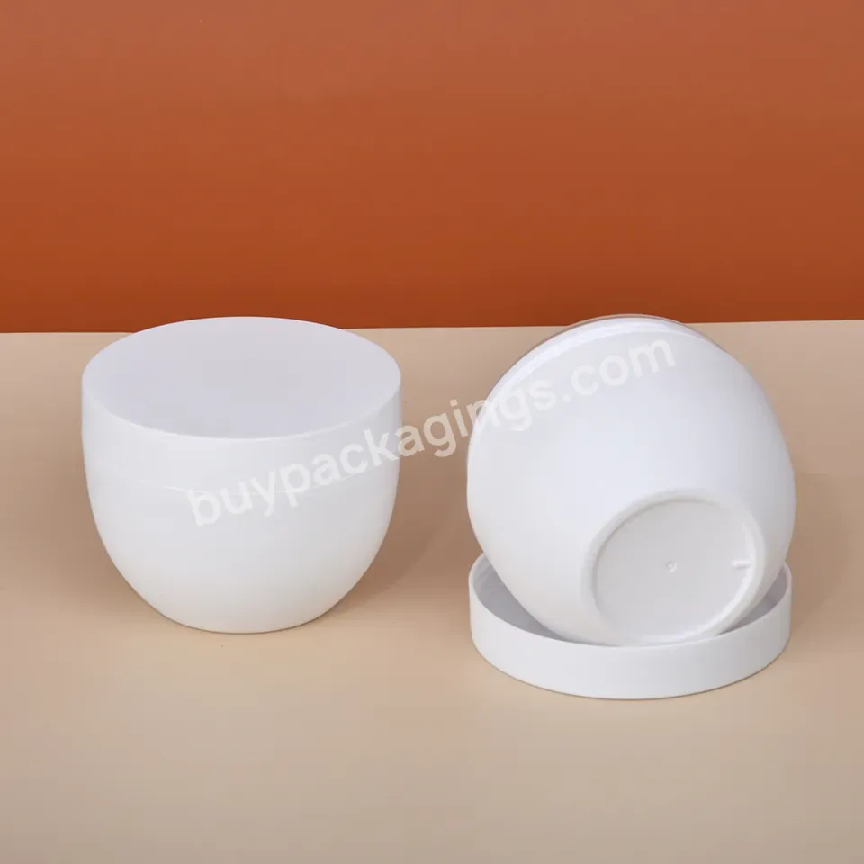 Custom Round Pet 200ml Pp White Skin Care Body Hand Lotion Cream Packaging Body Cream Jar With Lid