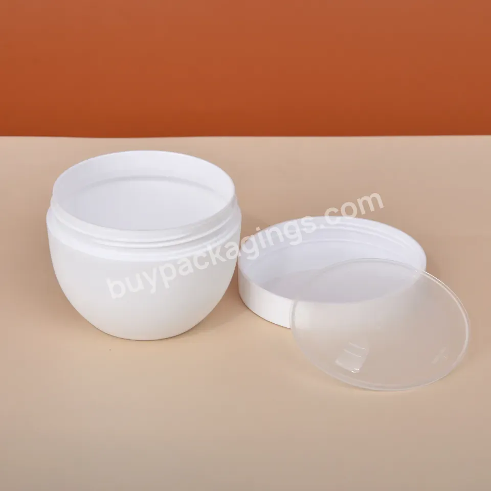 Custom Round Pet 200ml Pp White Skin Care Body Hand Lotion Cream Packaging Body Cream Jar With Lid