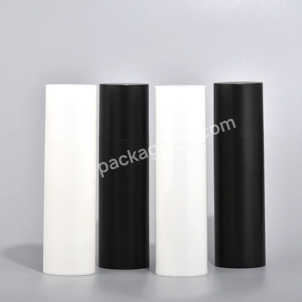 Custom Round Pet White Plastic Personal Care Cosmetic Packaging Facial Cleanser Empty Lotion Pump Bottle